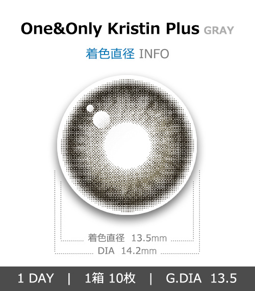 [1 Day/グレー] ワン&オンリー・クリスティン プラス (1箱 10枚)4