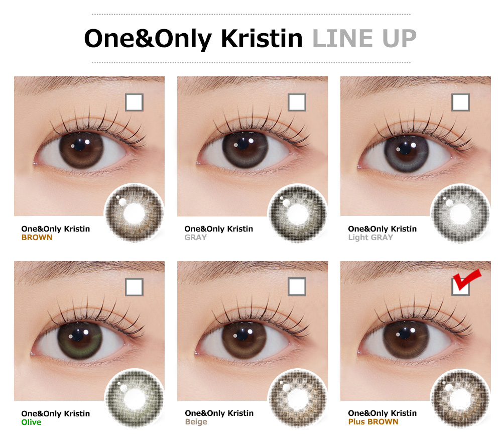 [1 Month/ブラウン] ワン&オンリー・クリスティン プラス シリコン (1箱 2枚)