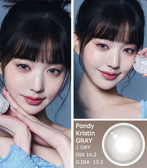 [1 Day/グレー] ポンディ・クリスティン (1箱 10枚)3