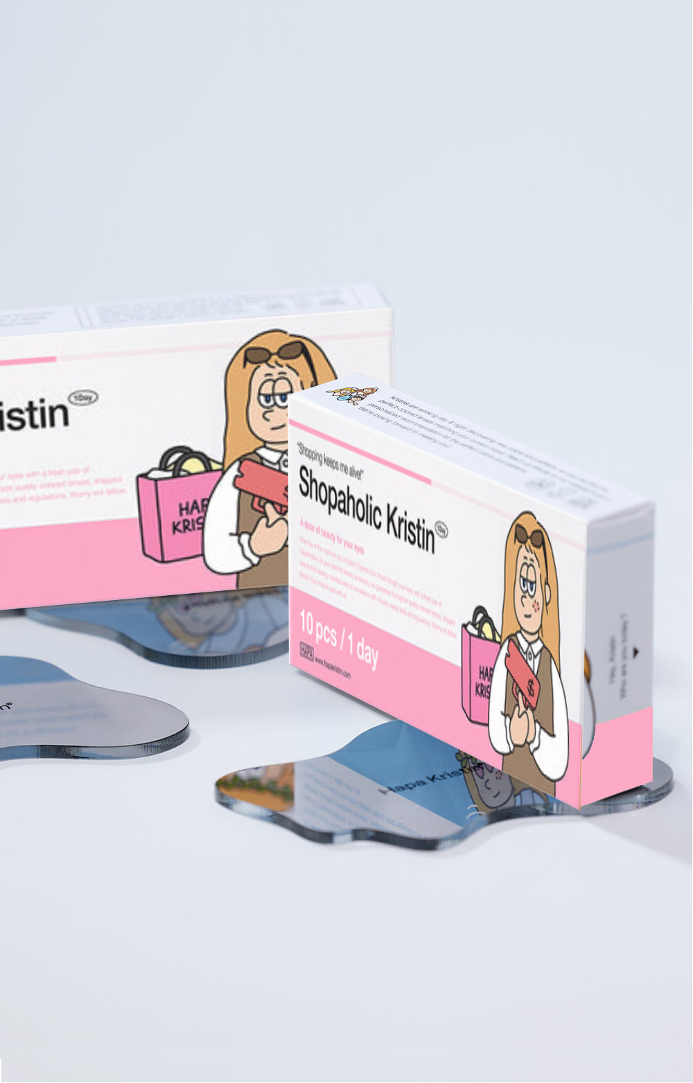 [1 Month/ミッドナイト グレー] ショッパーホリック・クリスティン (1箱 2枚)