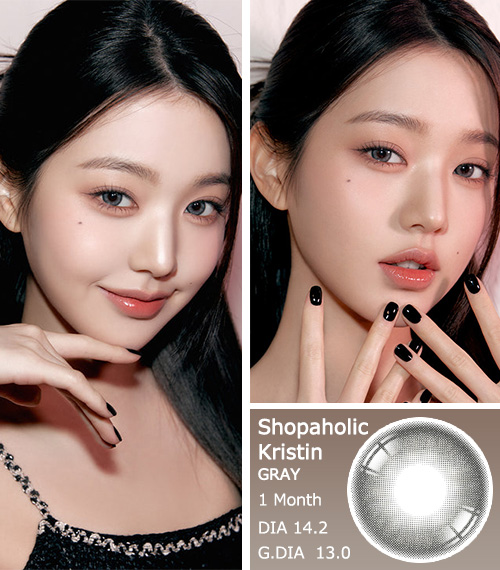 [1 Month/ミッドナイト グレー] ショッパーホリック・クリスティン (1箱 2枚)3