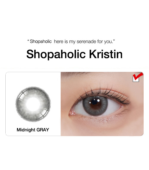 [1 Month/ミッドナイト グレー] ショッパーホリック・クリスティン (1箱 2枚)5