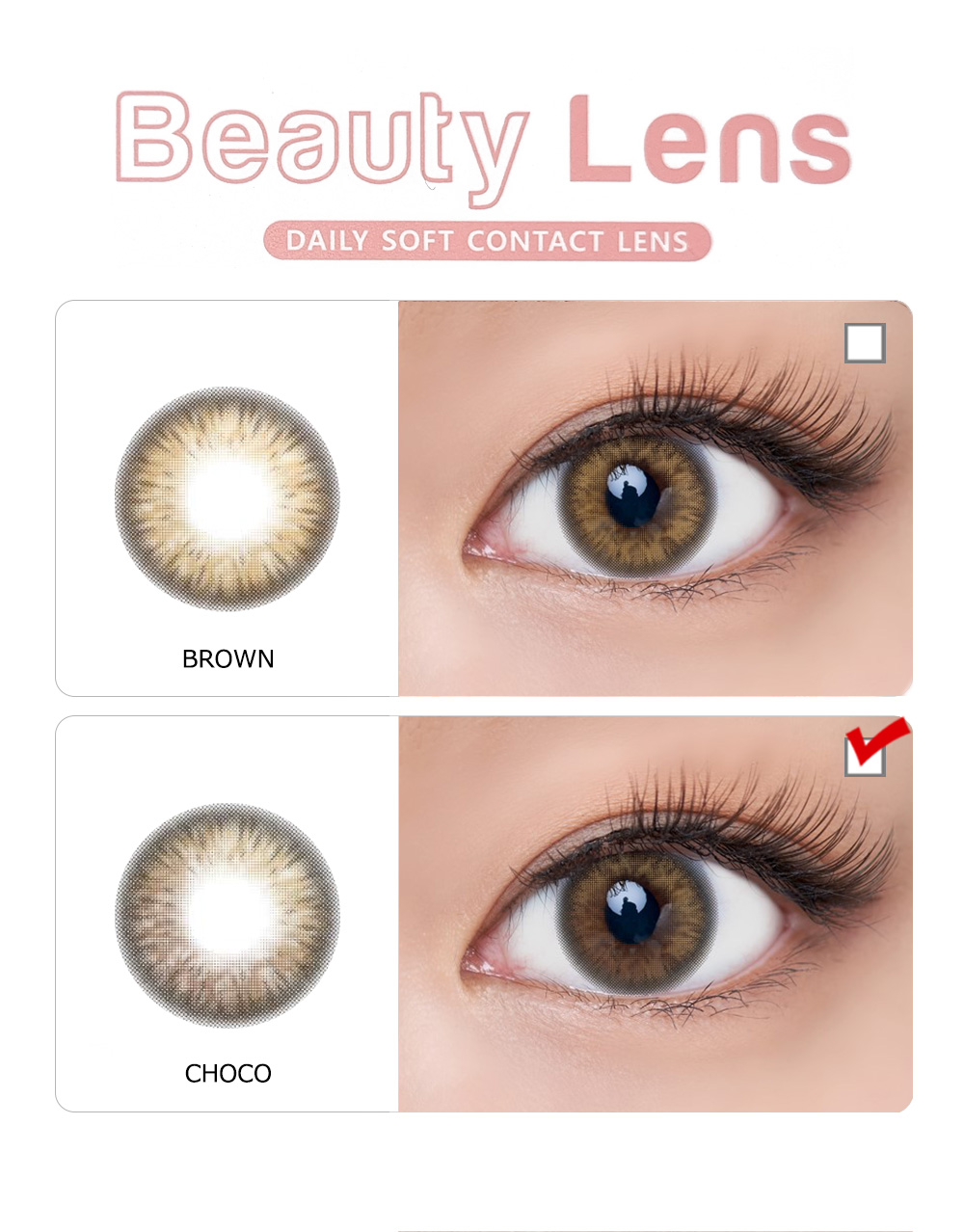 [1 Month/チョコ] キュート ビオレン3 (1箱 2枚)