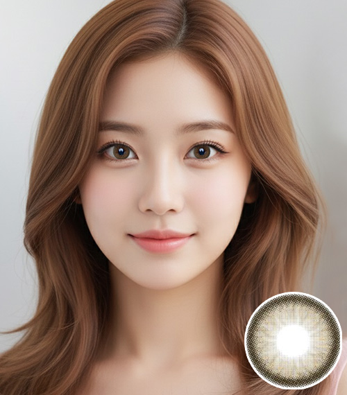 [1 Month/ブラウン] ナチュラル ユノ1 (1箱 2枚)2