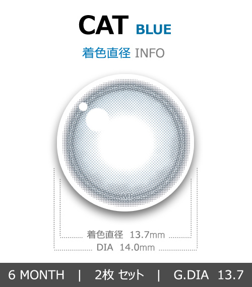 【6ヶ月/乱視用】 トリカ キャット ブルー4