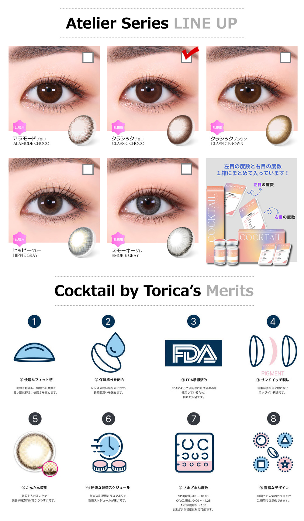 【1ヶ月/チョコ】 トリカ クラシック (1箱2枚)