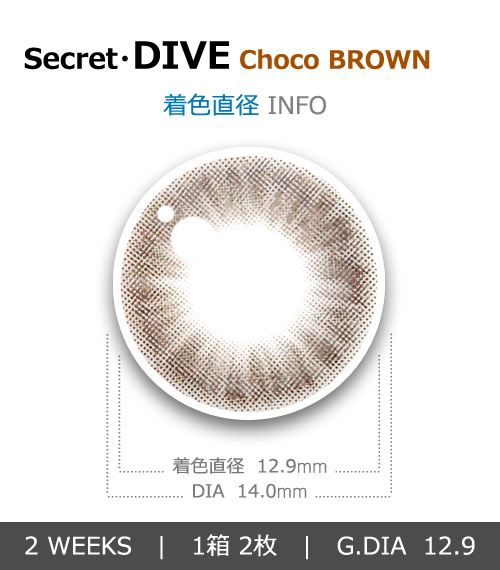 【2週間/乱視用】 トリカ ダイブ チョコ ブラウン (1箱2枚)4