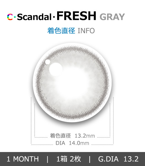 【1ヶ月/乱視用】 トリカ フレッシュ グレー (1箱2枚)4