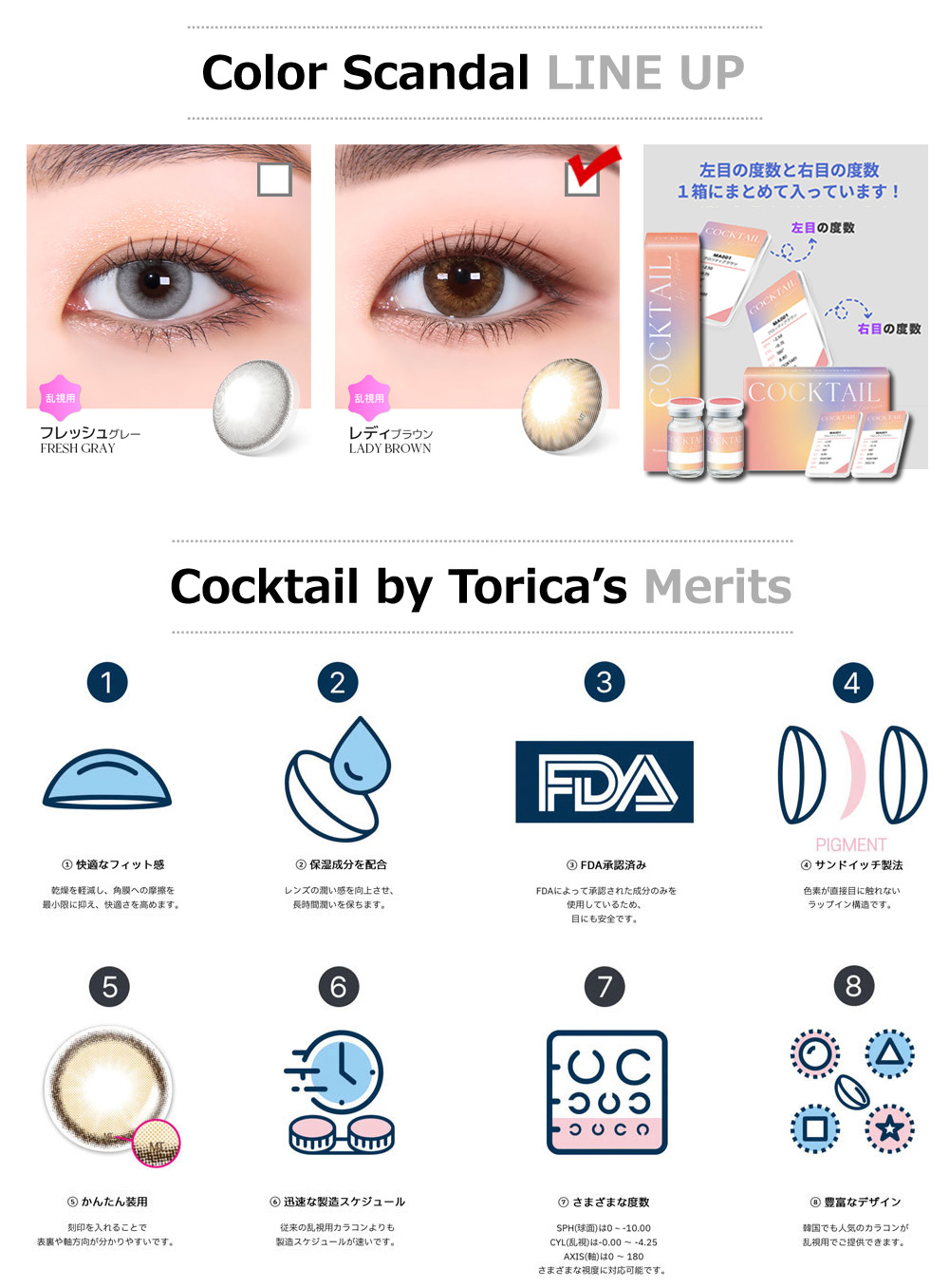 【2週間/ブラウン】 トリカ レディ (1箱2枚)