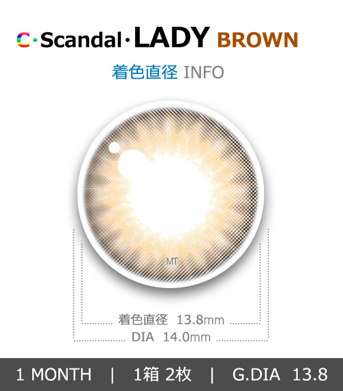 【1ヶ月/乱視用】 トリカ レディ ブラウン (1箱2枚)4