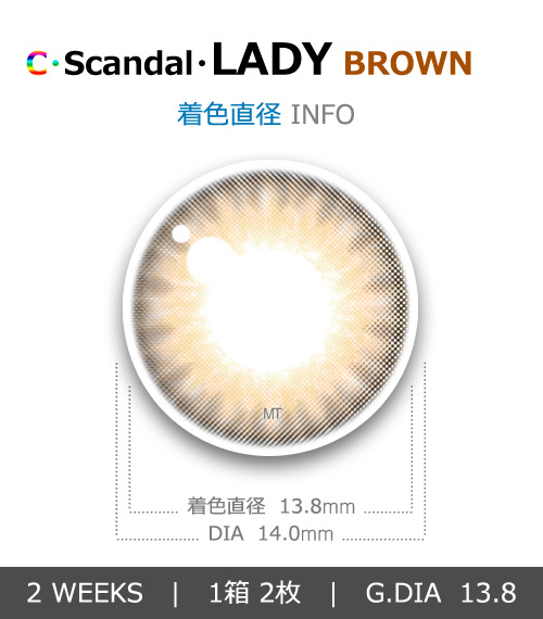 【2週間/乱視用】 トリカ レディ ブラウン (1箱2枚)4