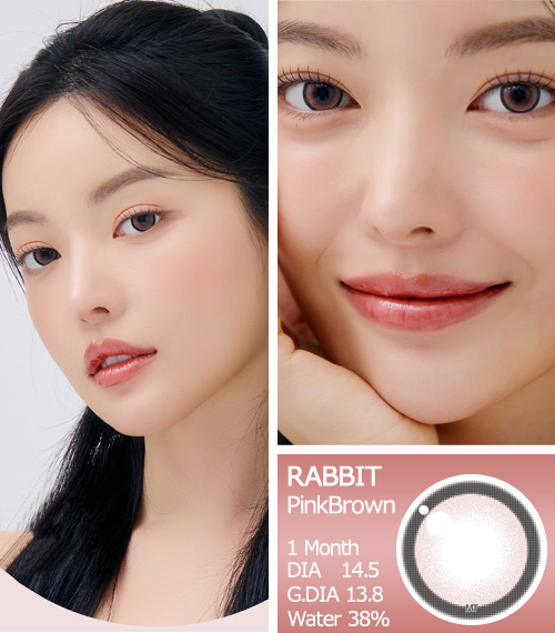 【1ヶ月/乱視用】 トリカ ラビット ピンク ブラウン (1箱2枚)3