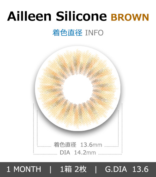 [1 Month/ブラウン] アイリーン シリコン (1箱 2枚)4