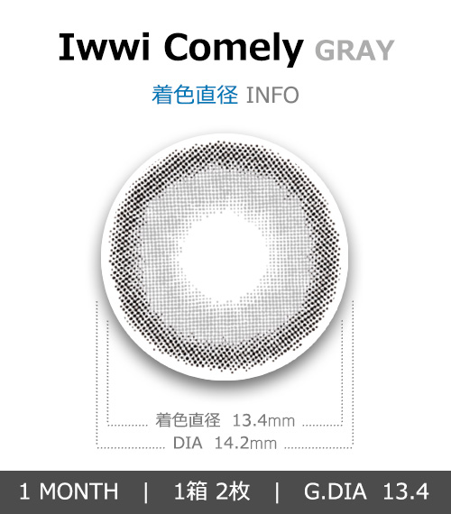 [1 Month/グレー] アイウィ コメリ (1箱 2枚)4