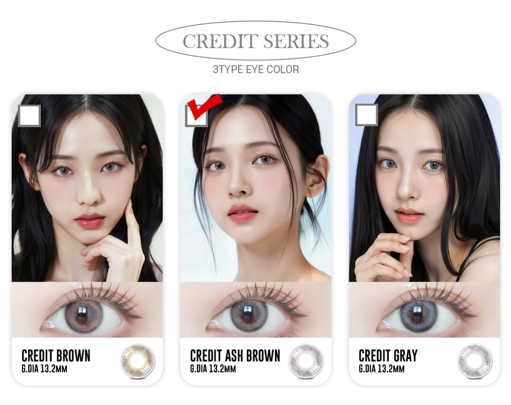 [1 Month/アッシュ ブラウン] クレジット (1箱 2枚)