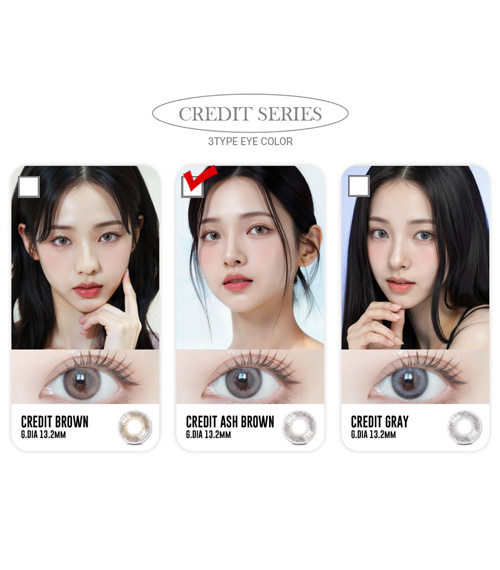 [1 Month/アッシュ ブラウン] クレジット (1箱 2枚)5