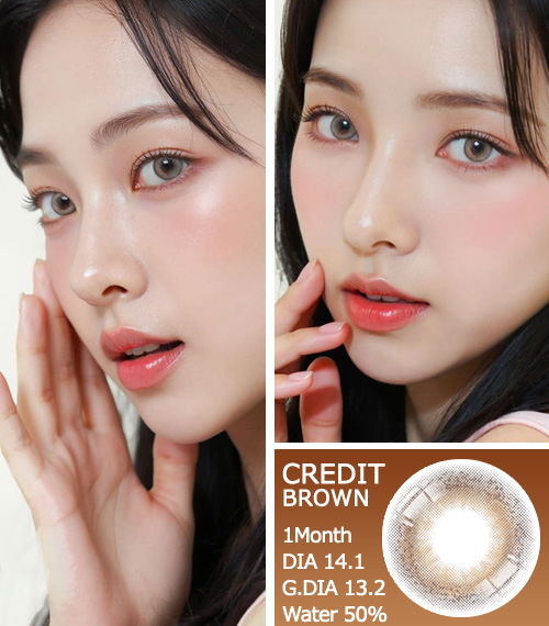 [1 Month/ブラウン] クレジット (1箱 2枚)3