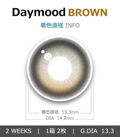 [2 Weeks/ブラウン] デイムード (1箱 2枚)4