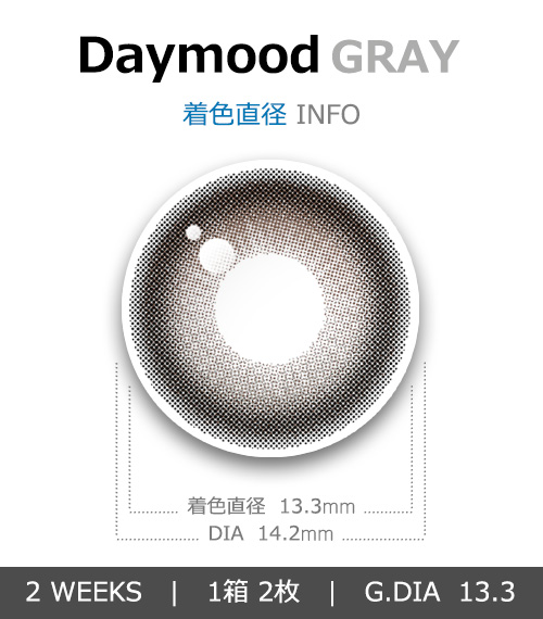 [2 Weeks/グレー] デイムード (1箱 2枚)4