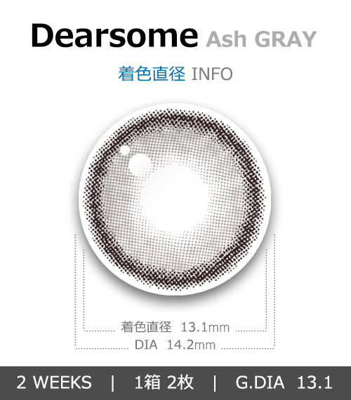 [2 Weeks/アッシュグレー] ディアサム (1箱 2枚)4