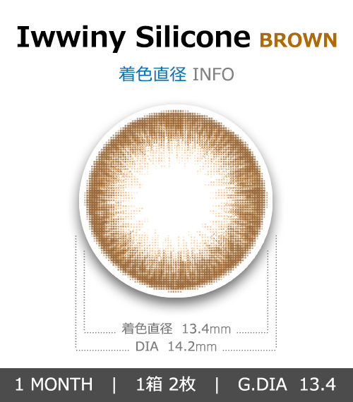 [1 Month/ブラウン] アイウィニー シリコン (1箱 2枚)4