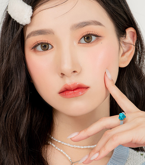 [1 Month/ブラウン] アイウィッチー シリコン (1箱 2枚)3