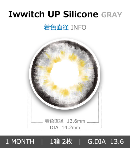 [1 Month/グレー] アイウィッチーアップ シリコン (1箱 2枚)4