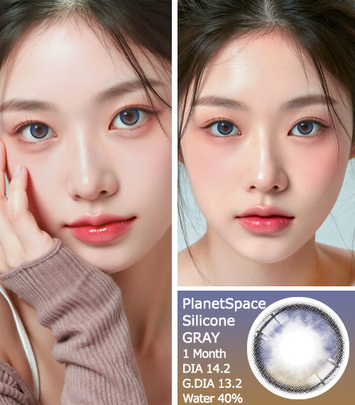 [1 Month/グレー] プラネット スペース シリコン (1箱 2枚)3