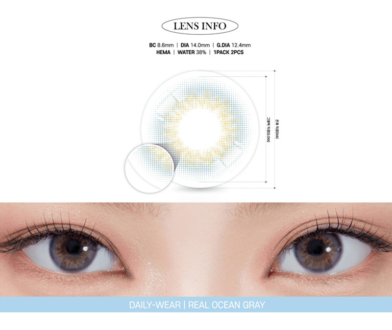 [1 Month/グレー] アイウィ リアル (1箱 2枚)