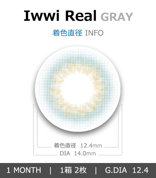 [1 Month/グレー] アイウィ リアル (1箱 2枚)4
