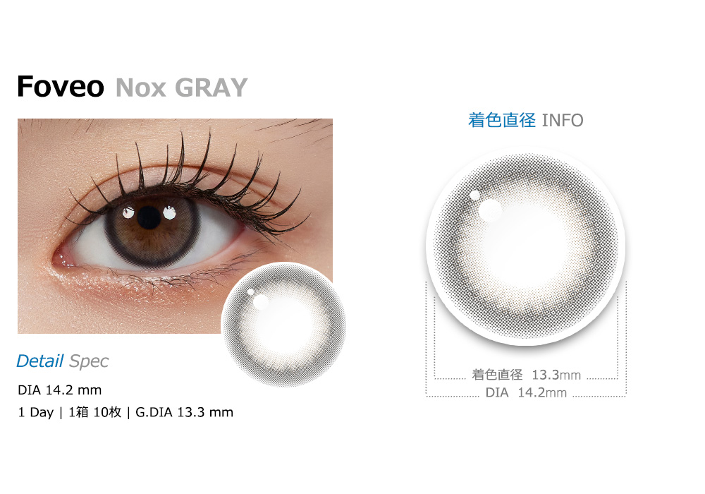 [1 Day/ノックス グレー] ポベオ シリコン (1箱 10枚)