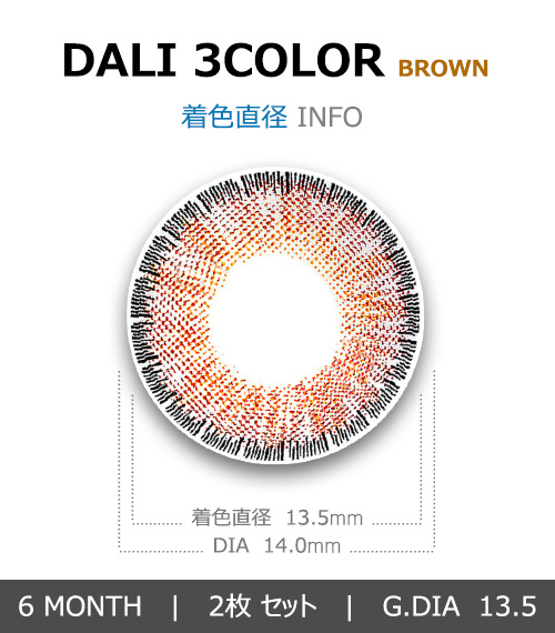 [乱視用/ブラウン] ダリ 3カラー4