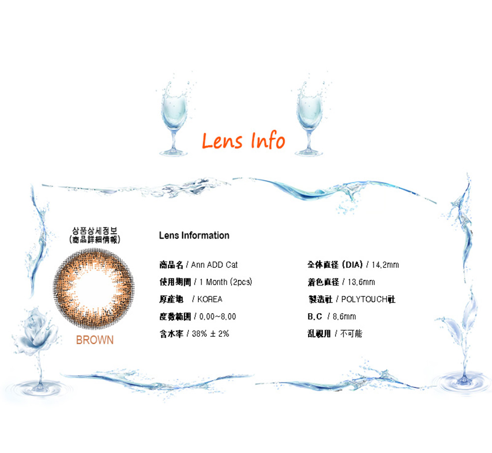 [1 Month/ブラウン] アン アド キャット (1箱 2枚)