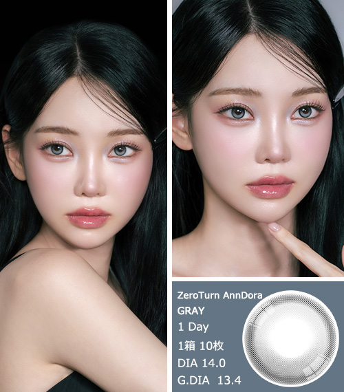 [1 Day/グレー] ゼロターン・アンドラ ワンデー (1箱 10枚)3