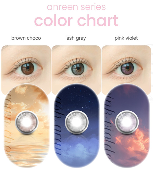 [1 Month/アッシュ グレー] アンリン シリーズ (1箱 2枚)5