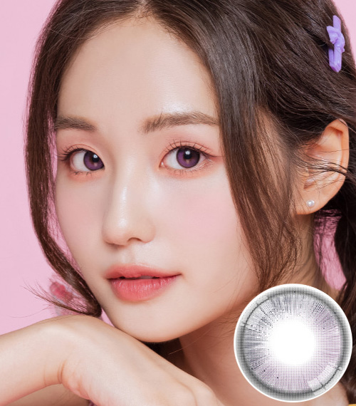 [1 Month/ピンク バイオレット] アンリン シリーズ (1箱 2枚)2