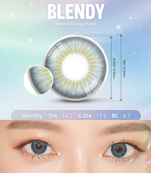 [1 Month/ブルー] ブレンディ シリコン (1箱 2枚)2