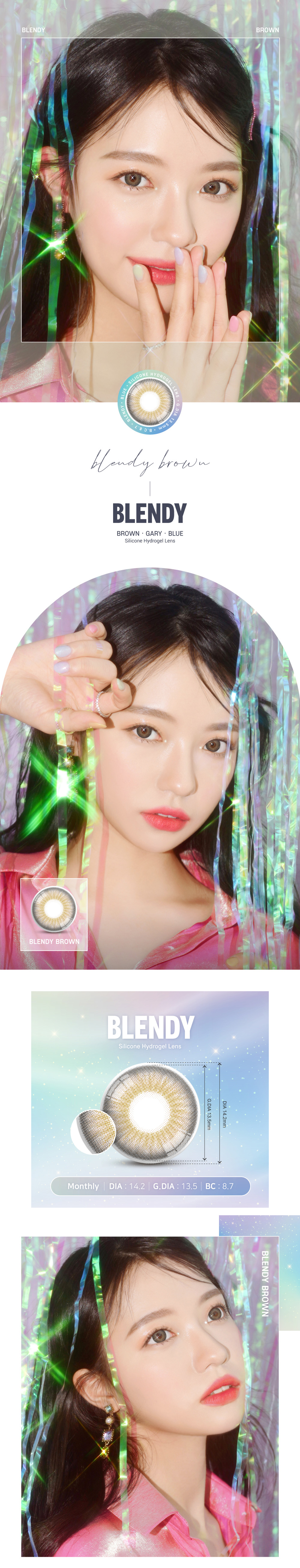 [1 Month/ブラウン] ブレンディ シリコン (1箱 2枚)