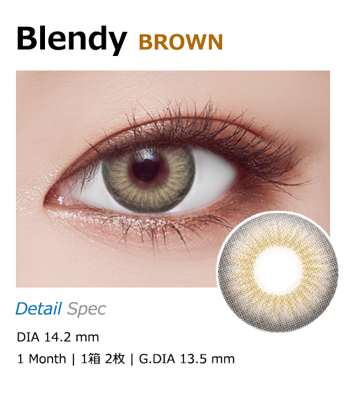 [1 Month/ブラウン] ブレンディ シリコン (1箱 2枚)