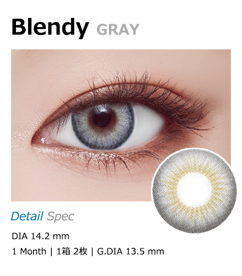 [1 Month/グレー] ブレンディ シリコン (1箱 2枚)