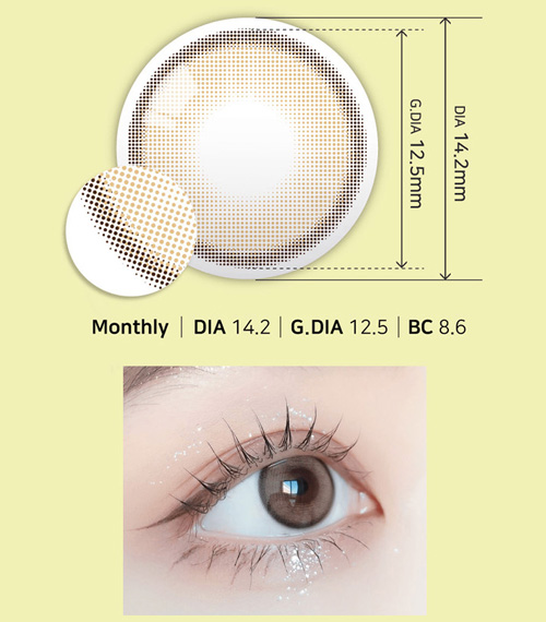 [1 Month/ブラウン] デイ リング (1箱 2枚)2