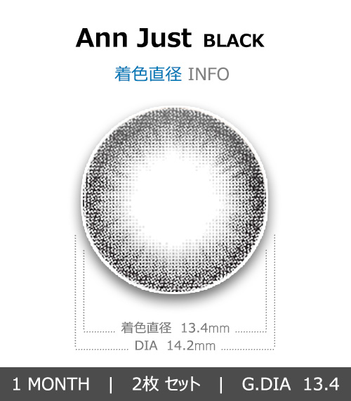 [乱視用/ブラック] ジャスト - 1ヶ月 (1箱 2枚)4