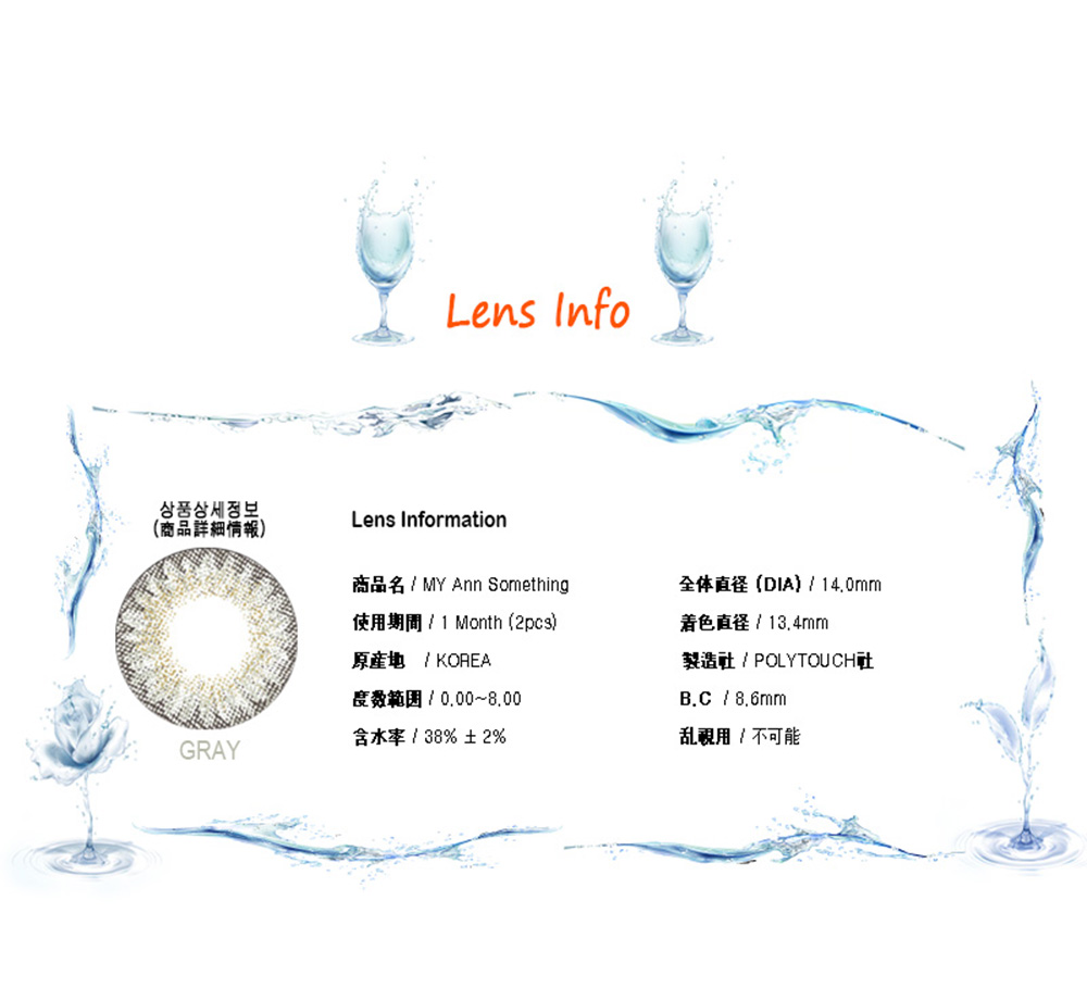 [1 Month/グレー] マイアン サムシング (1箱 2枚)