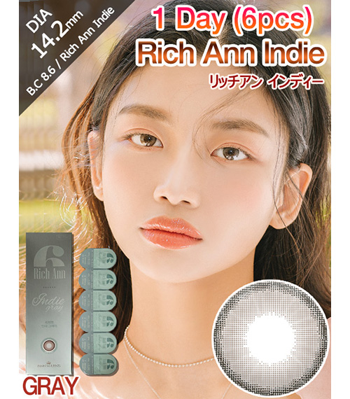 [1 Day/グレー] リッチアン インディー (1箱 6枚)2