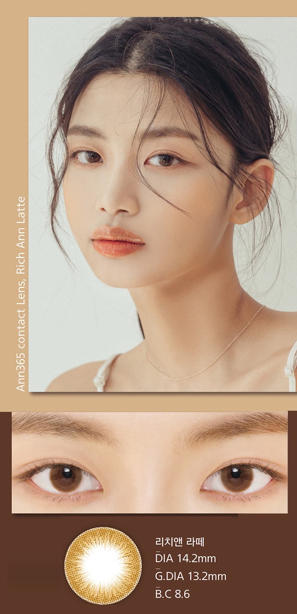 [1 Day/ブラウン] リッチアン ラテ ワンデー (1箱 6枚)