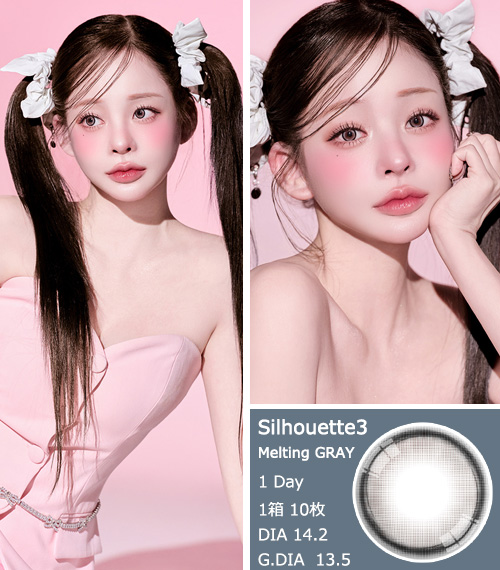 [1 Day/メルティング グレー] シルエット3 (1箱 10枚)3