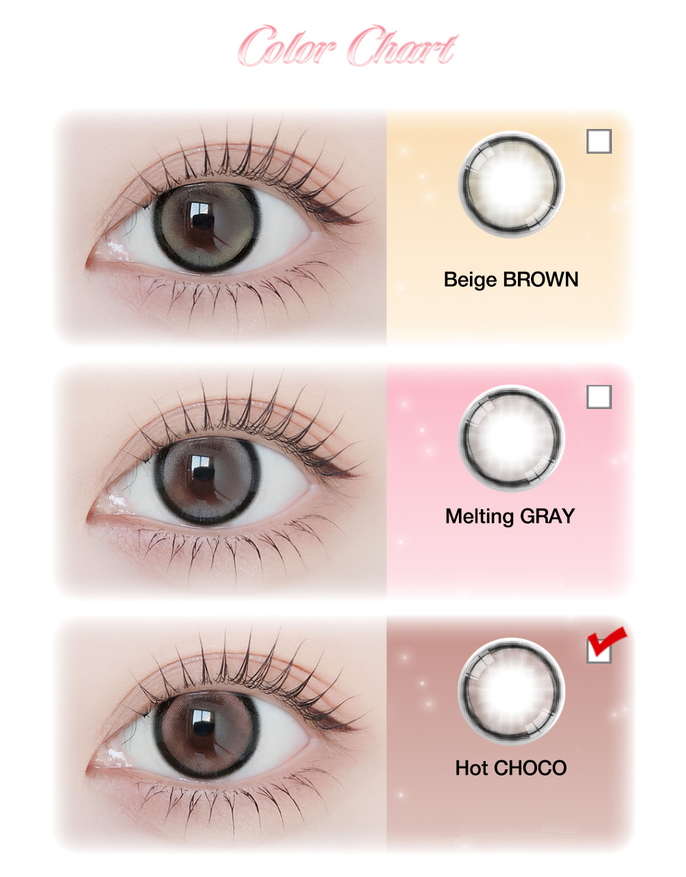 [1 Month/ホット チョコ] シルエット3 (1箱 2枚)