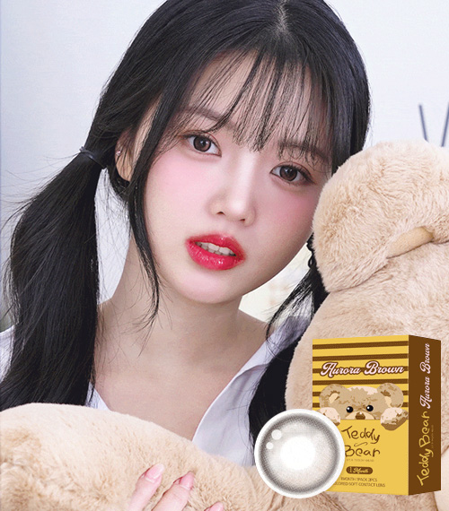 [1 Month/ブラウン] テディベア オーロラ (1箱 2枚)3