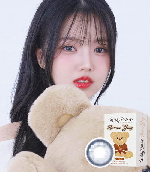 [1 Month/グレー] テディベア オーロラ  (1箱 2枚)3
