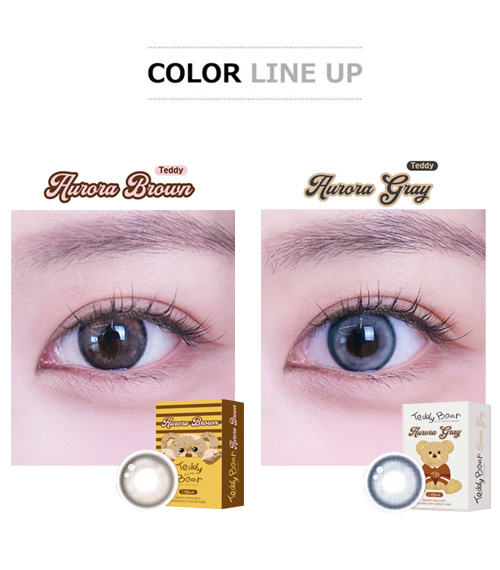 [1 Month/グレー] テディベア オーロラ  (1箱 2枚)5